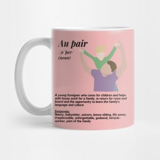 Au pair definition male red Mug